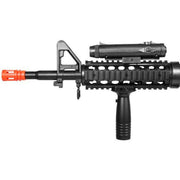 Close-up of front barrel and muzzle with blaze orange tip